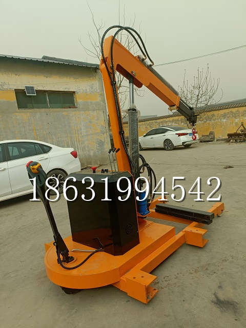 白云鄂博矿区自卸车厢随车吊 自制轮式四不像起重机 四驱平板吊 5吨 贵盛